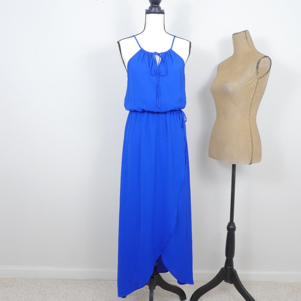 Wishful Electric Blue Sleeveless Strappy SZ Small Y2K Summer Maxi Dress